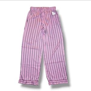 NEW Forever 21 X BIO WORLD Collab Hello Kitty Striped Pahama Pants, Size Small